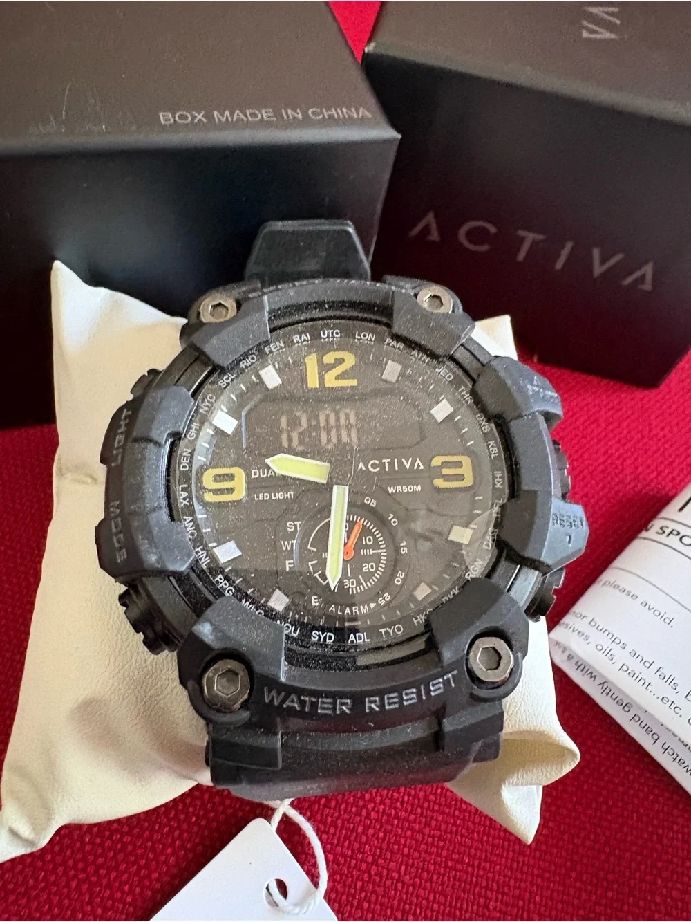 ACTIVE  Recon x Invicta Dual Time Digital Watch 45.5mm Black Gold new